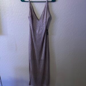 Express Metallic Pink Strappy Dress